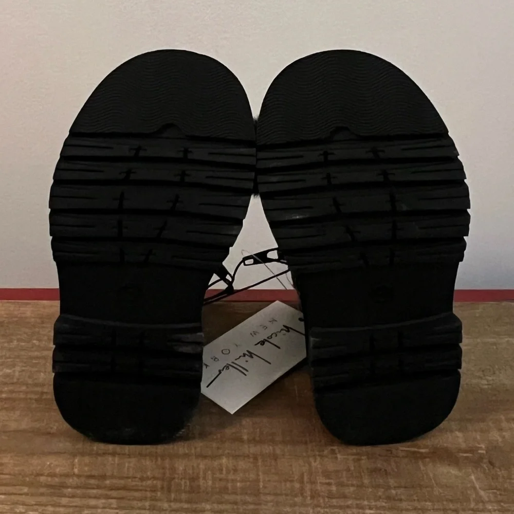 NWT Nicole Miller New York Black Pom Pom Girls Boots Size 5 - Picture 6 of 9